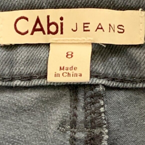 CAbi Bree Jeans Style 326 Graphite Gray Denim Stretch Skinny Sz 8 #59D - Picture 9 of 10